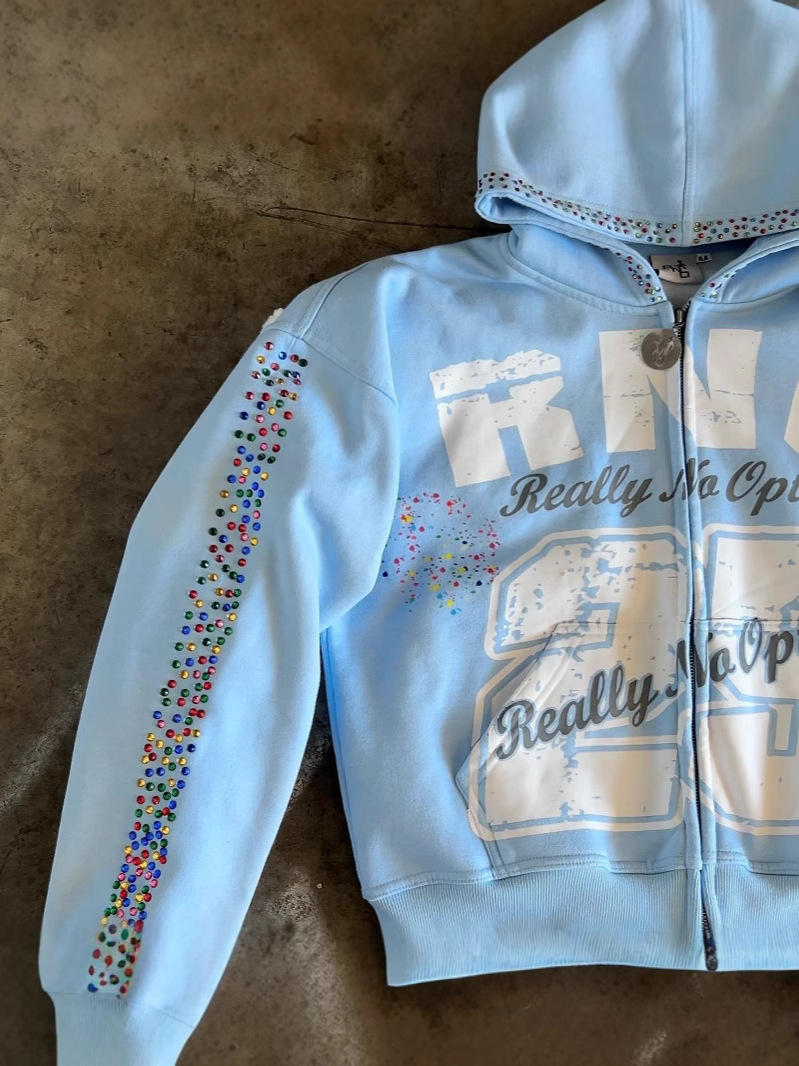 Vintage Zip Hoodie - Automne vintage nouveau style brique chaude