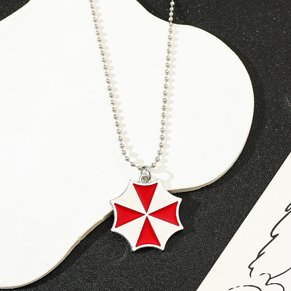 Vintage Item - Collier pendentif parapluie rouge vintage, accessoire