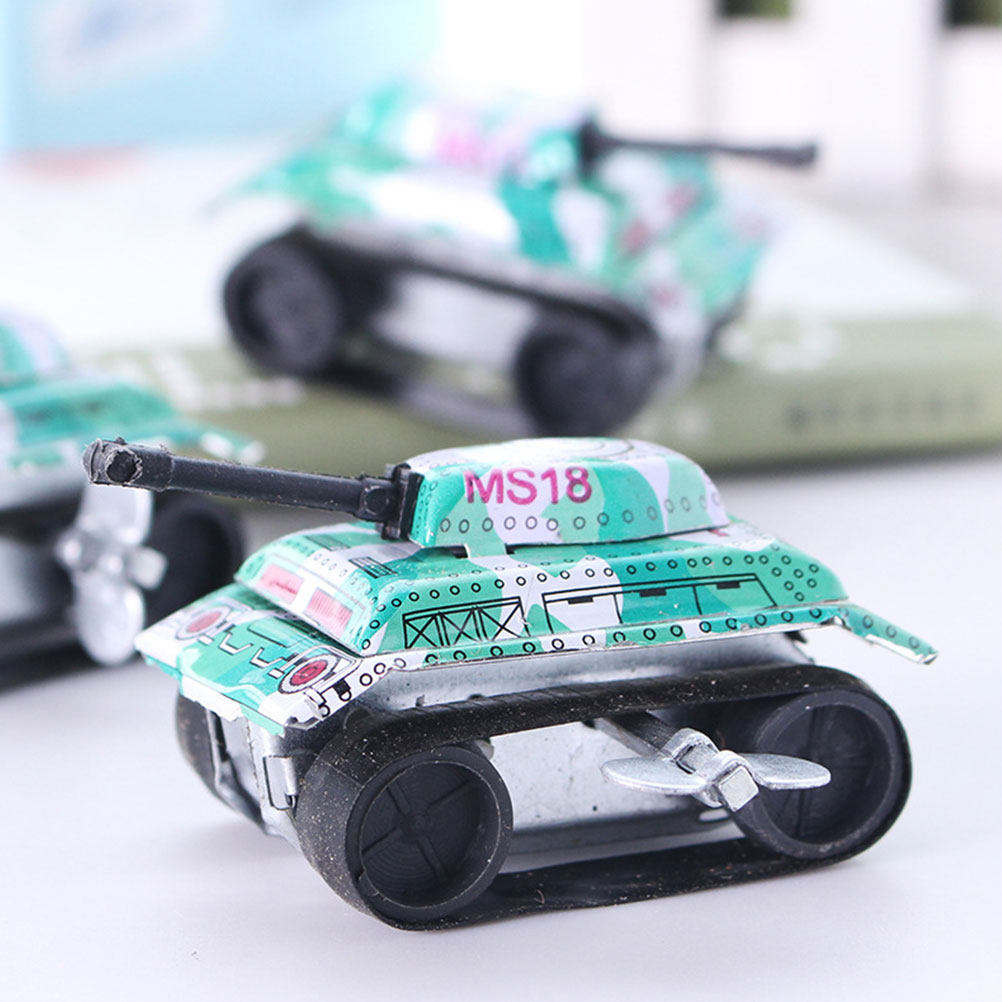 Vintage Cartoon Collectible - Lot de 5 mini-tanks rétro en