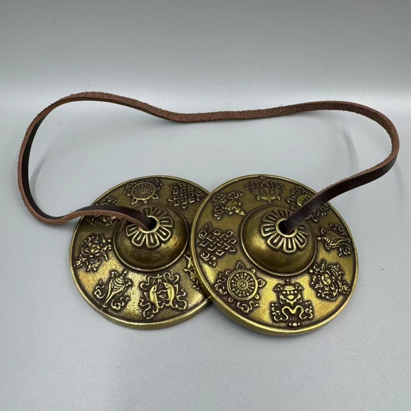 Vintage Collectible Bells - Cloche Nibor en laiton, motif double