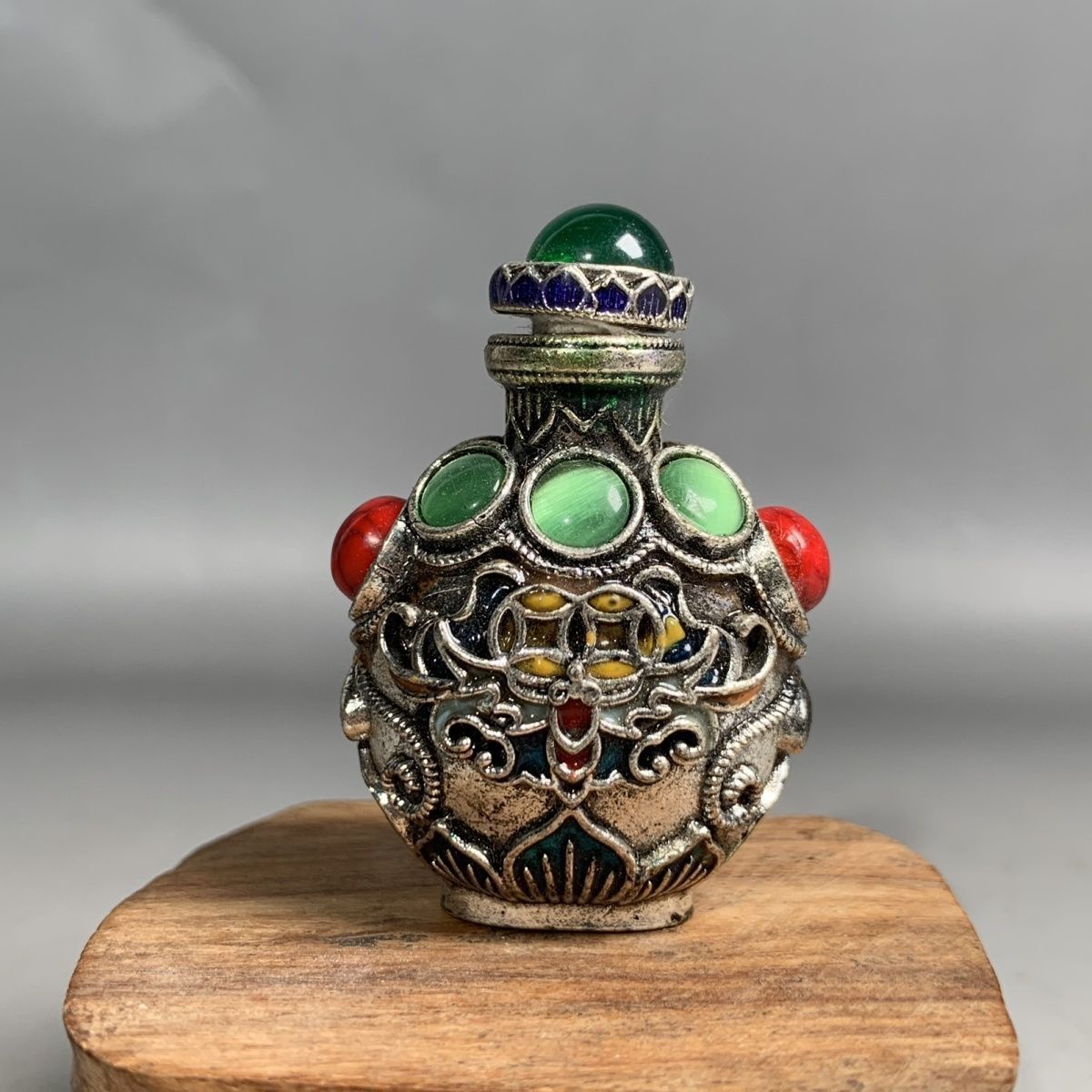 Vintage Collectible Bottles - Bouteille à snufflette vintage en bronze