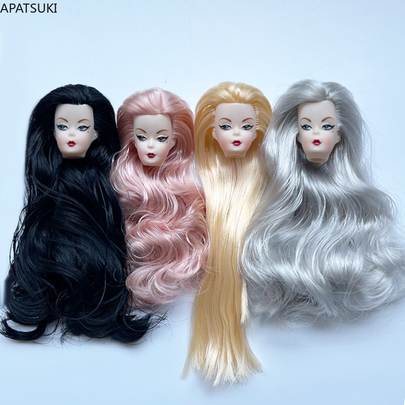 Vintage Item - Tête de poupée à cheveux ondulés