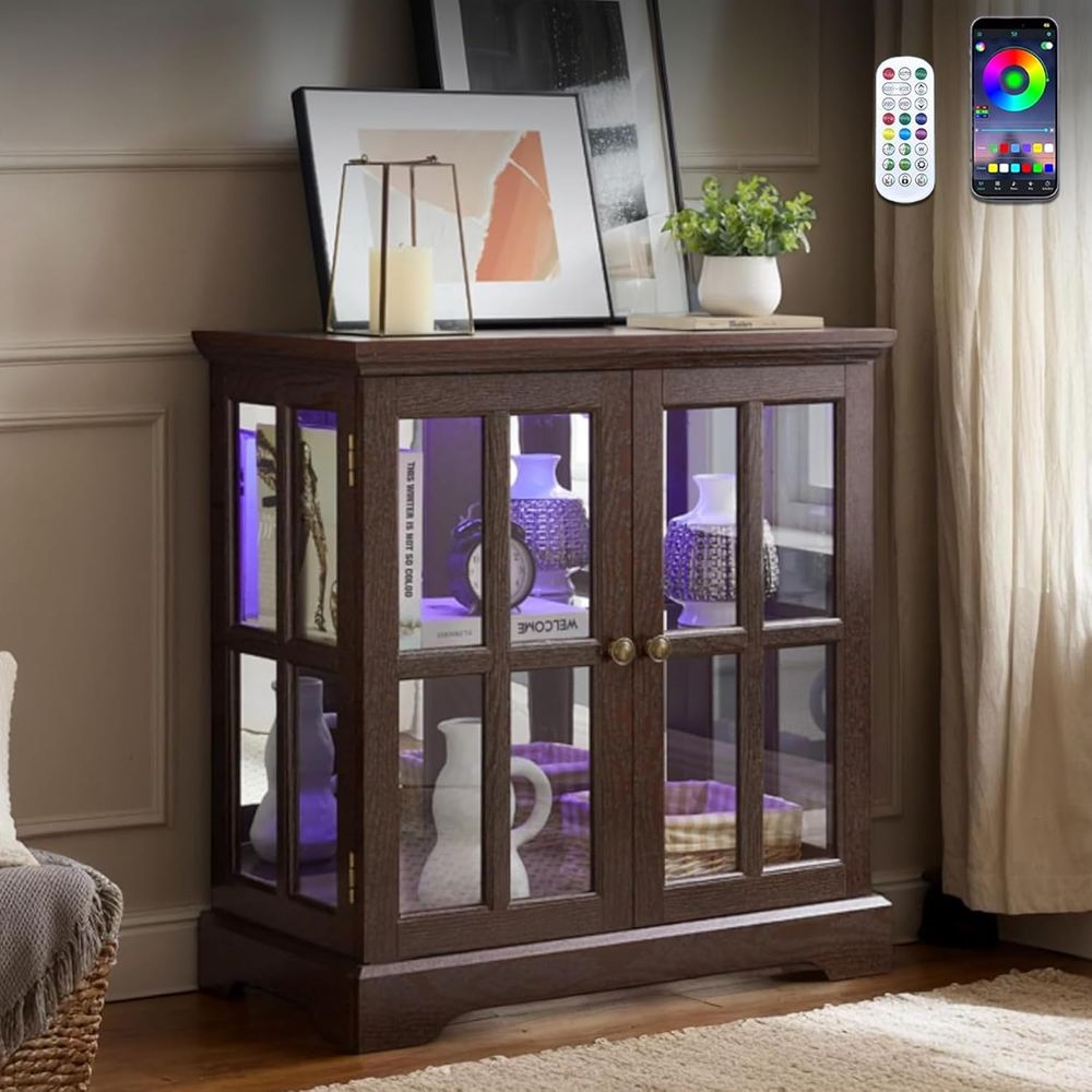 Vintage Collectibles - Vitrine à 32 LED haute luminosité