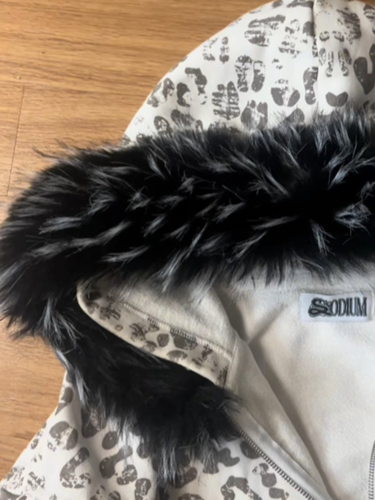 Automne et hiver col flou rétr - Vintage Zip Hoodie avis et prix