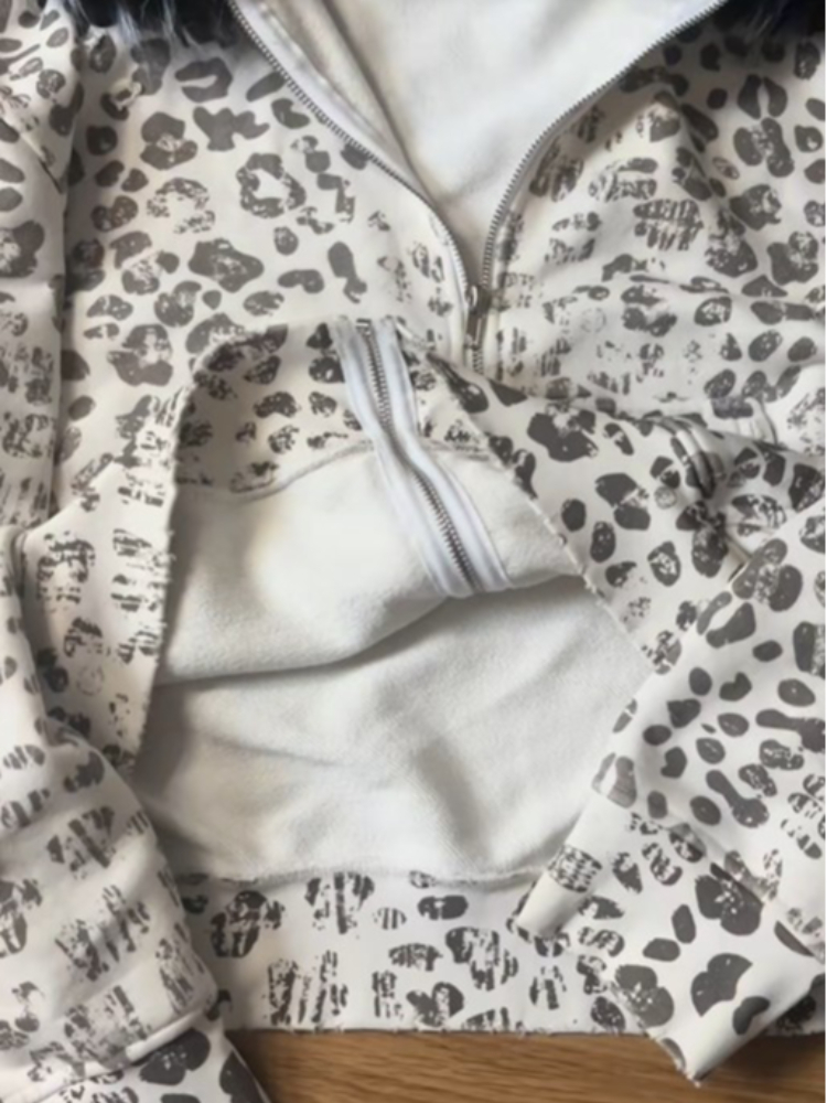 Automne et hiver col flou rétr - Vintage Zip Hoodie avis et prix