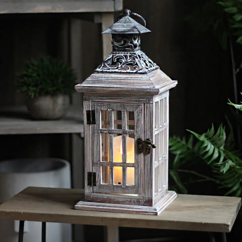 Lampe à vent en verre et bois  - Collectible Vintage Lamps avis et prix