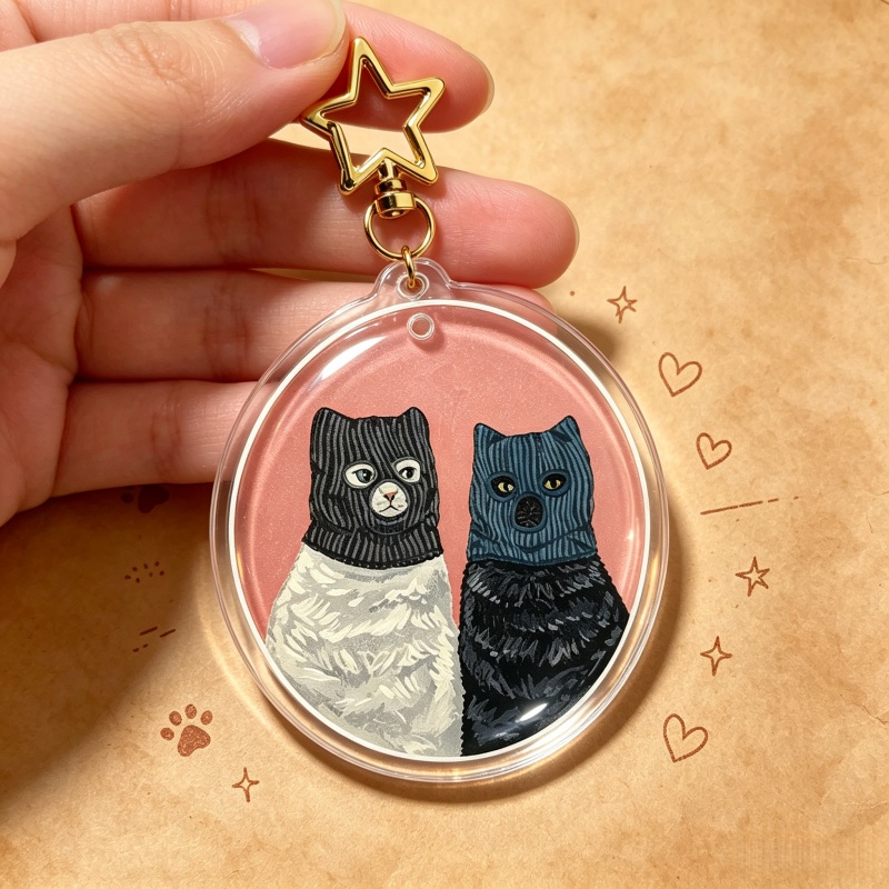 Porte-clés en acrylique Chat S - Vintage Cartoon Collectible avis et prix