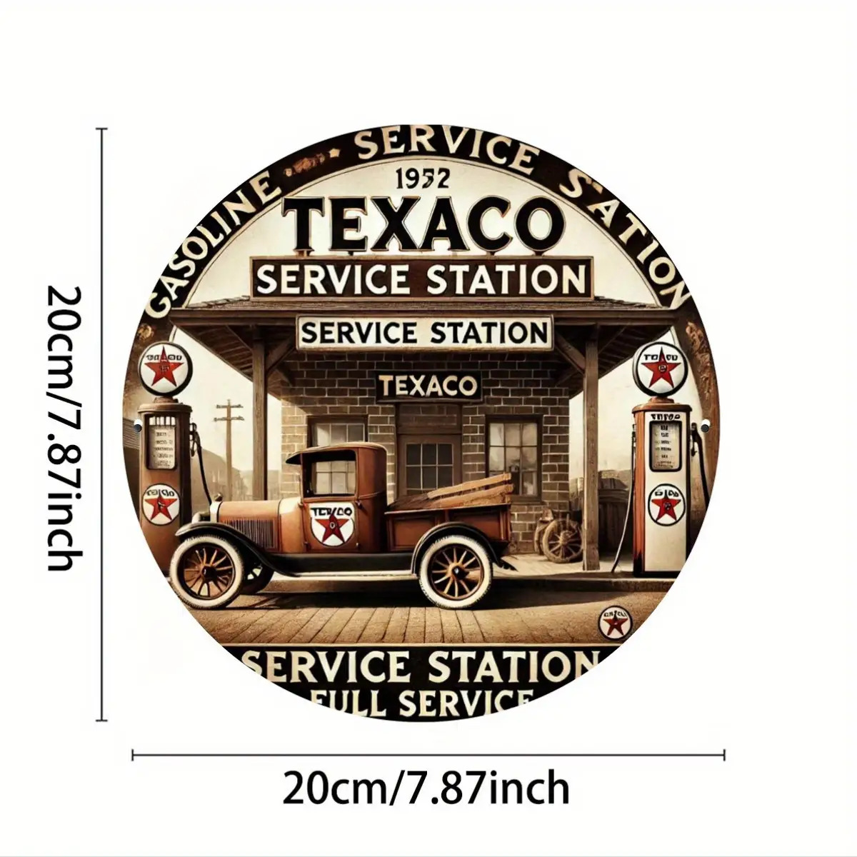1 pièce d'art mural rond en bo - Vintage Collectible Trucks avis et prix