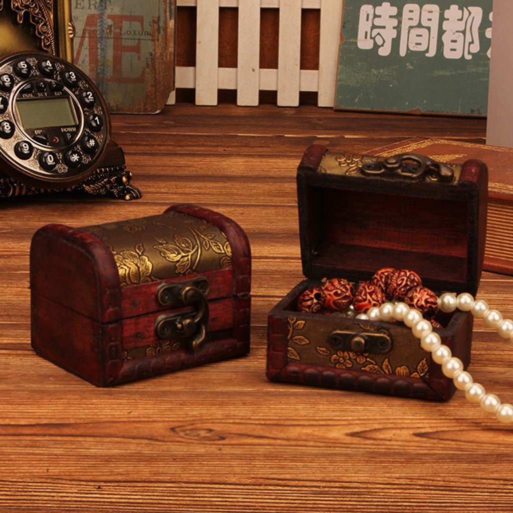 Boîte à bijoux vintage en bois - Vintage Collectibles avis et prix